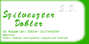 szilveszter dobler business card